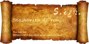 Stojkovits Áron névjegykártya