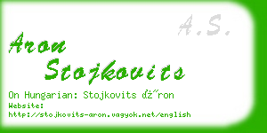 aron stojkovits business card
